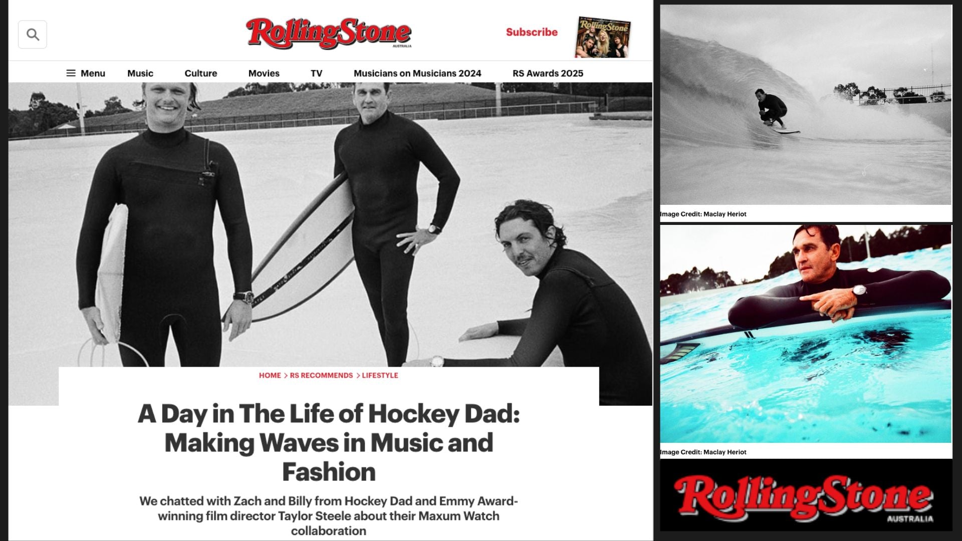 Making Waves: Inside Hockey Dad’s Rolling Stone Feature & Their Maxum Collaboration