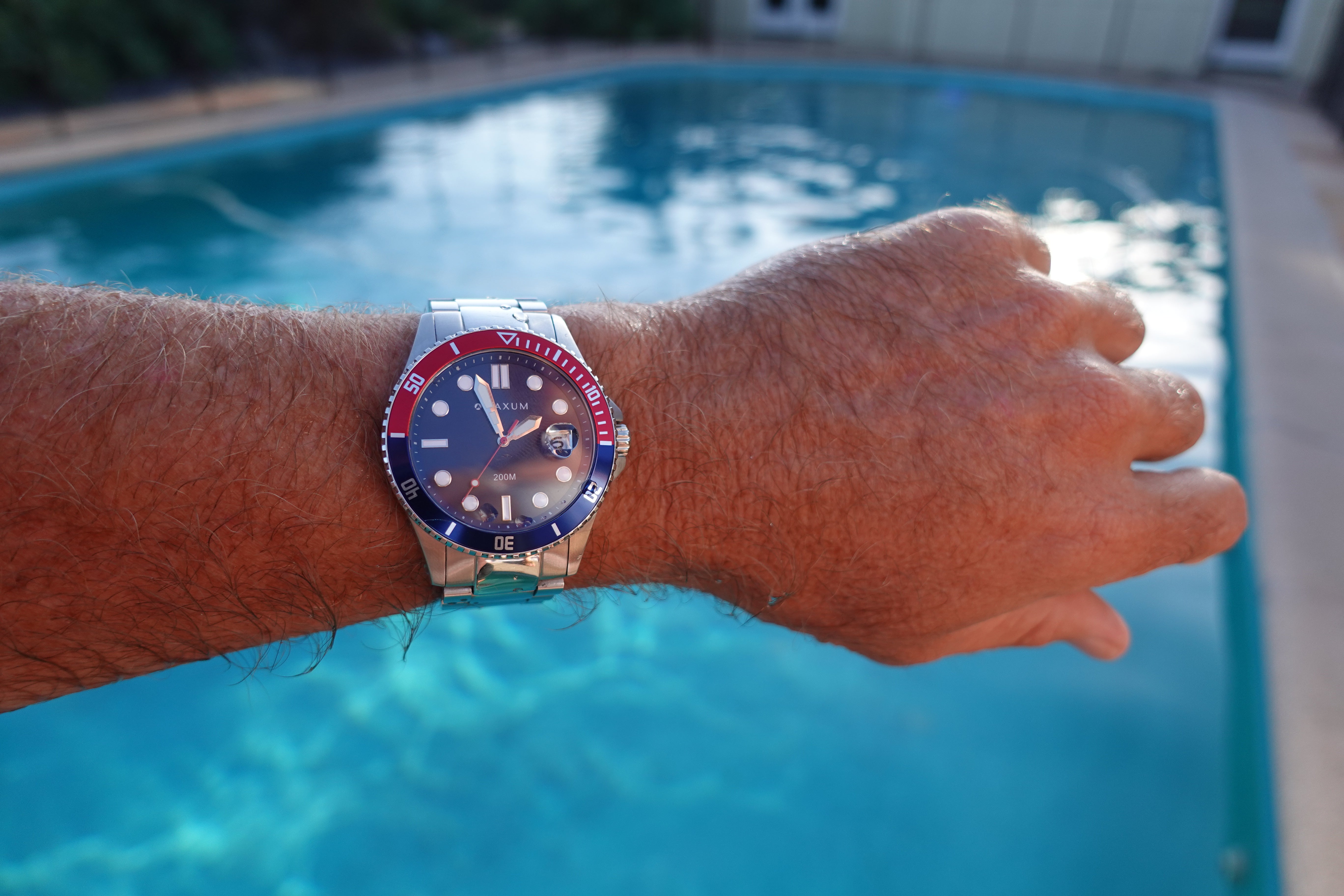 Prince Silver Set- includes Silver Bracelet Watch and Blue Silicone Strap