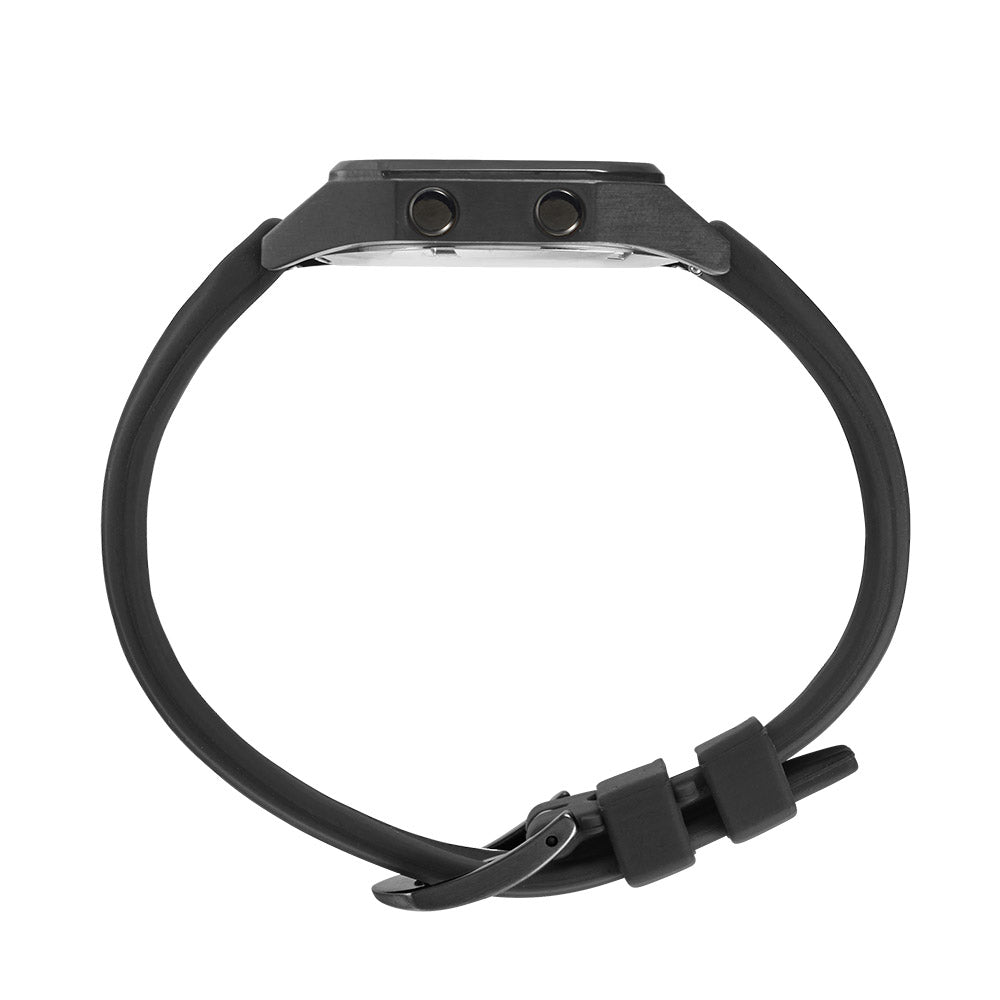 Raglan Unisex Black Tide Set - Includes Black Bracelet Tide Watch and Black Silicone Strap