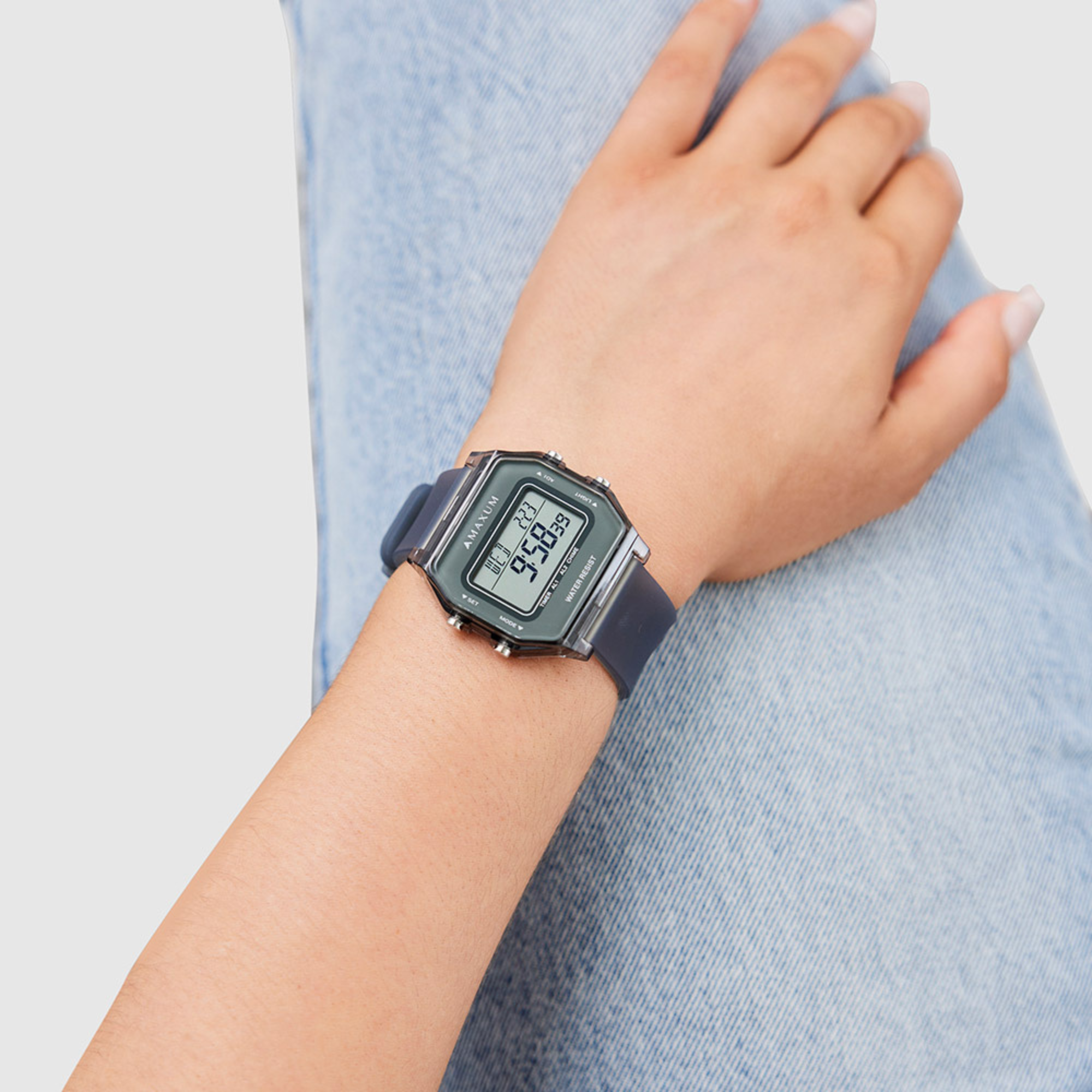 Tour Octagonal Grey Digital Watch