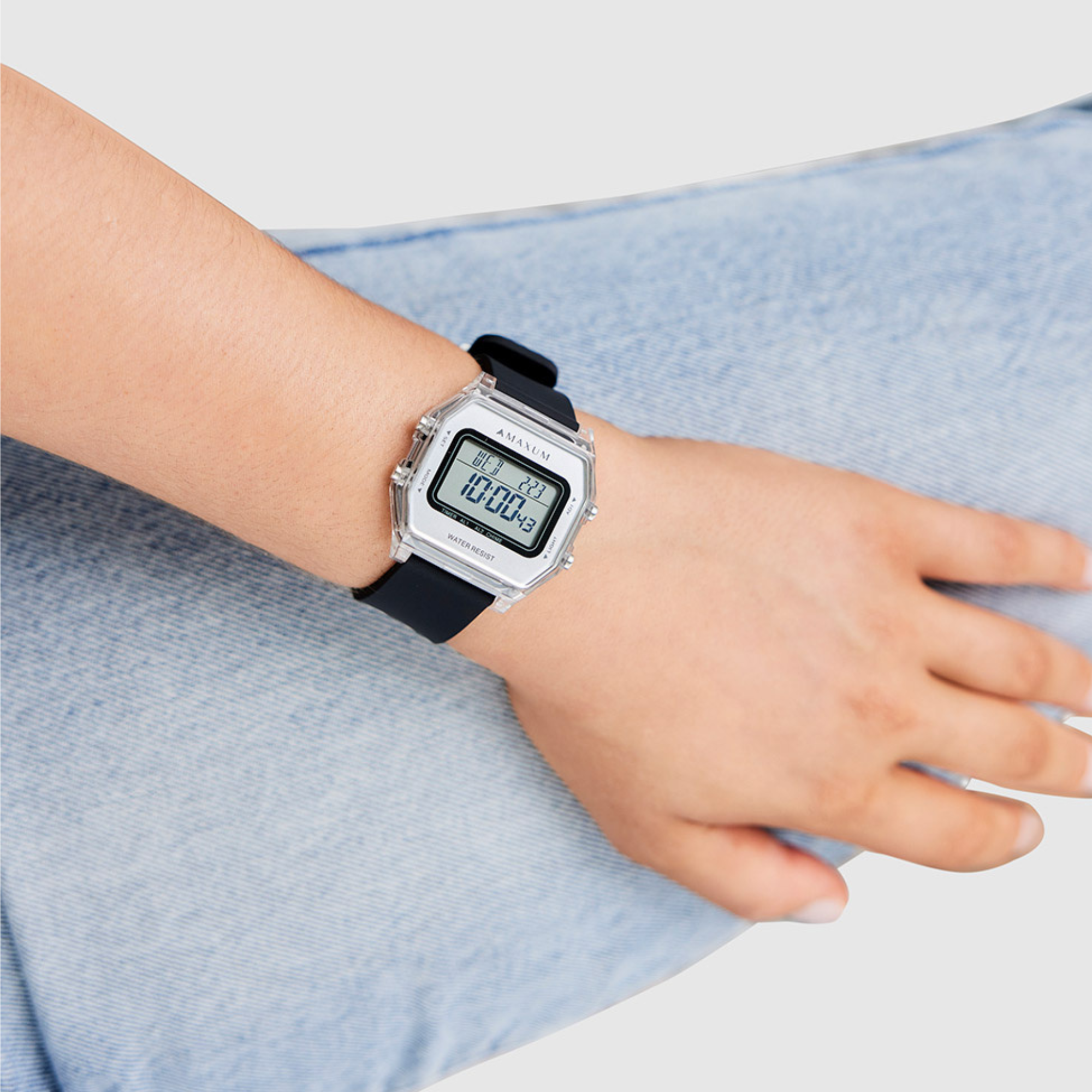 Tour Octagonal Black Digital Watch