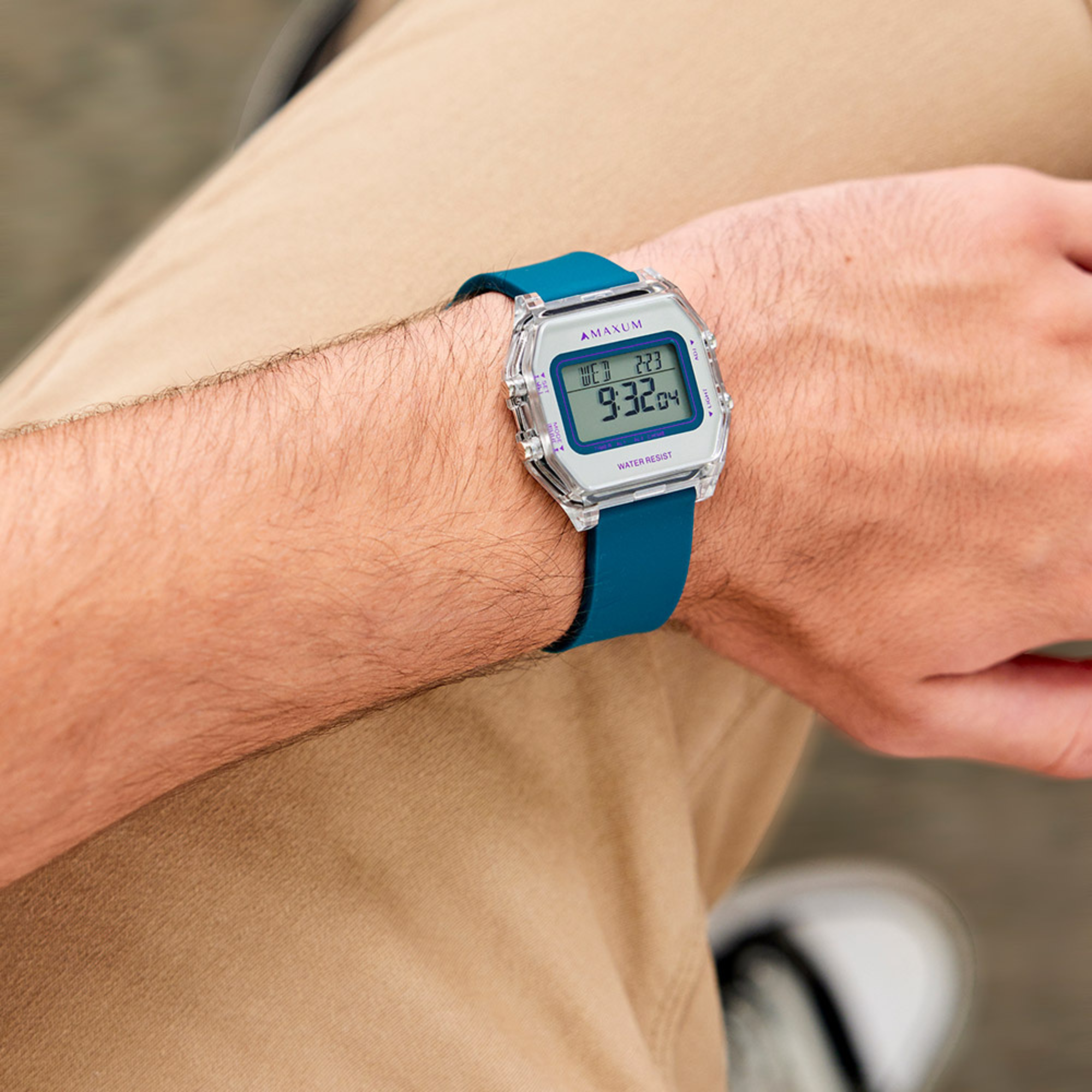 Tour Octagonal Blue Digital Watch
