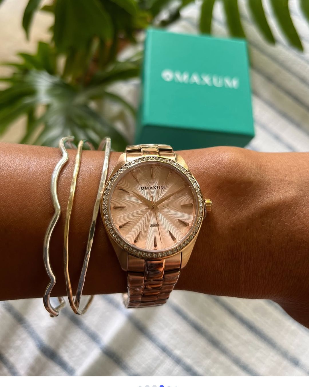 Sydney Rose Gold Box Set -Includes Rose Watch with White Leather Strap