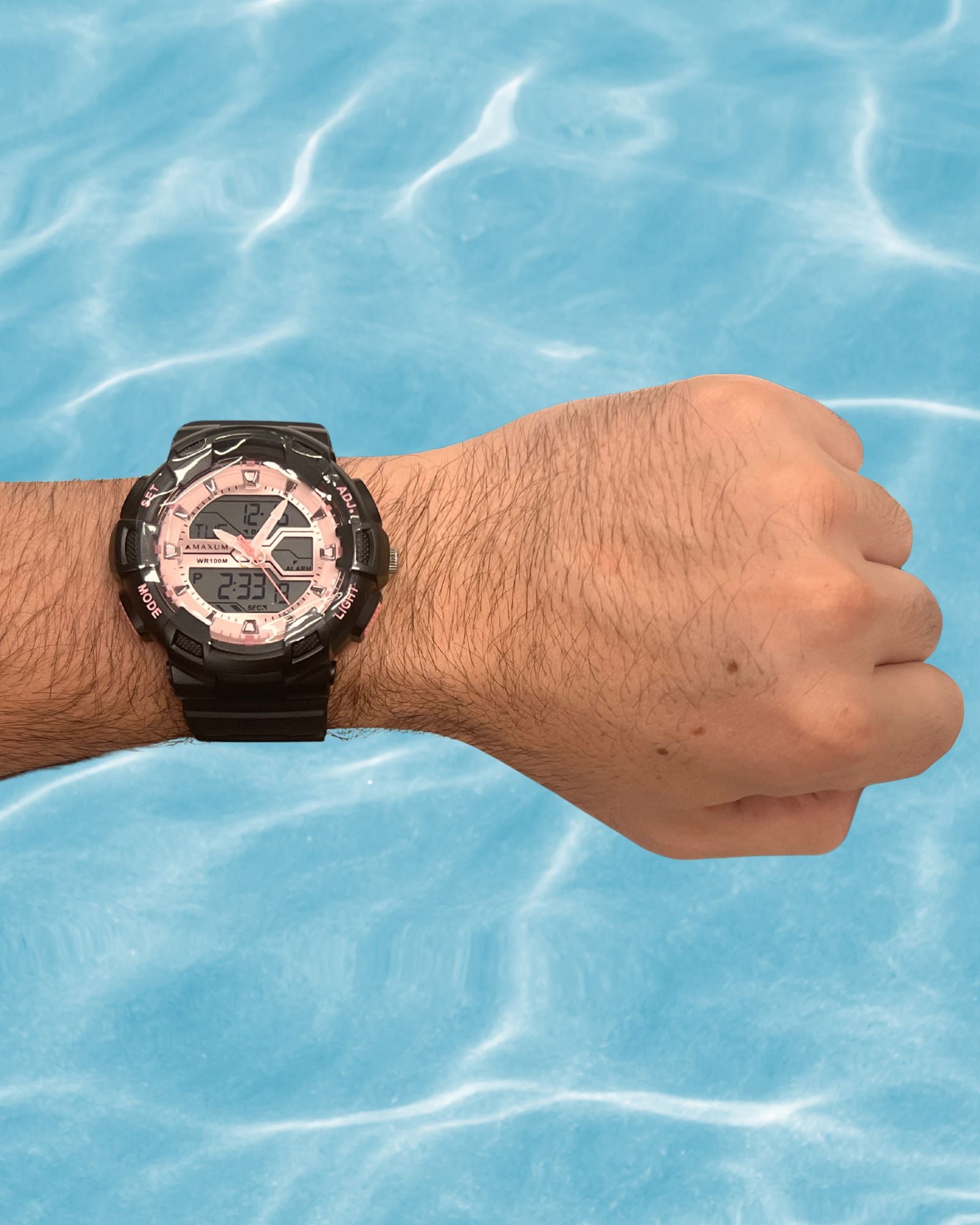 Spectre Black and Pink Analogue Digital Watch