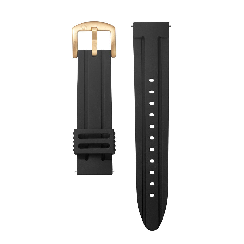 Prince Band – Black Silicone Strap With Gold Buckle