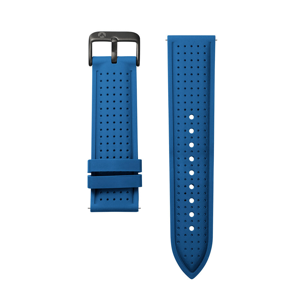 Raglan Watch Blue Silicone Strap Black IP Buckle