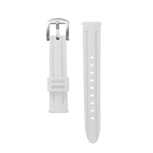 Liberty Watch Band – White Silicone Strap With Silver-Tone Buckle
