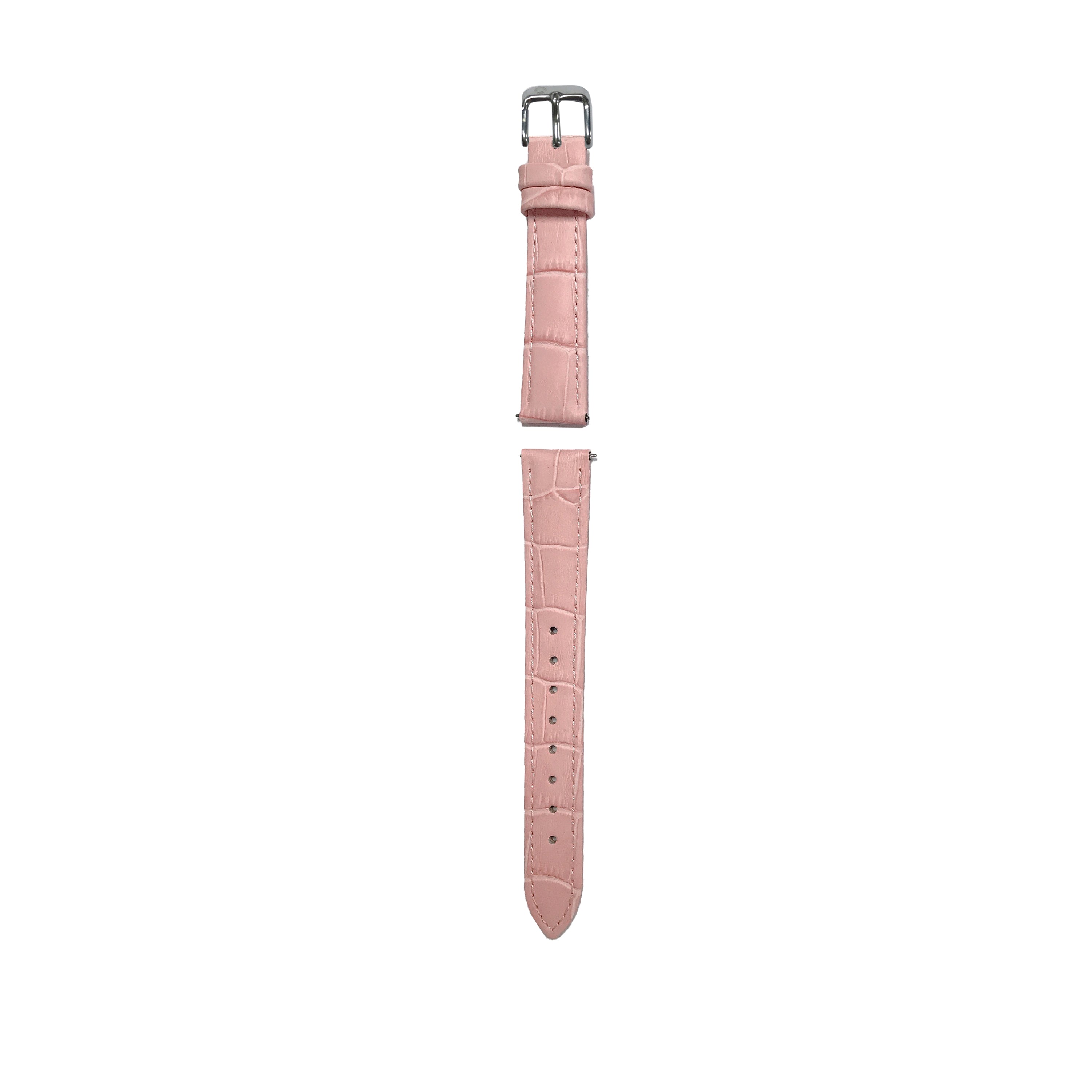 Sydney Watch Band – Pink Leather Strap With Silver-Tone Buckle