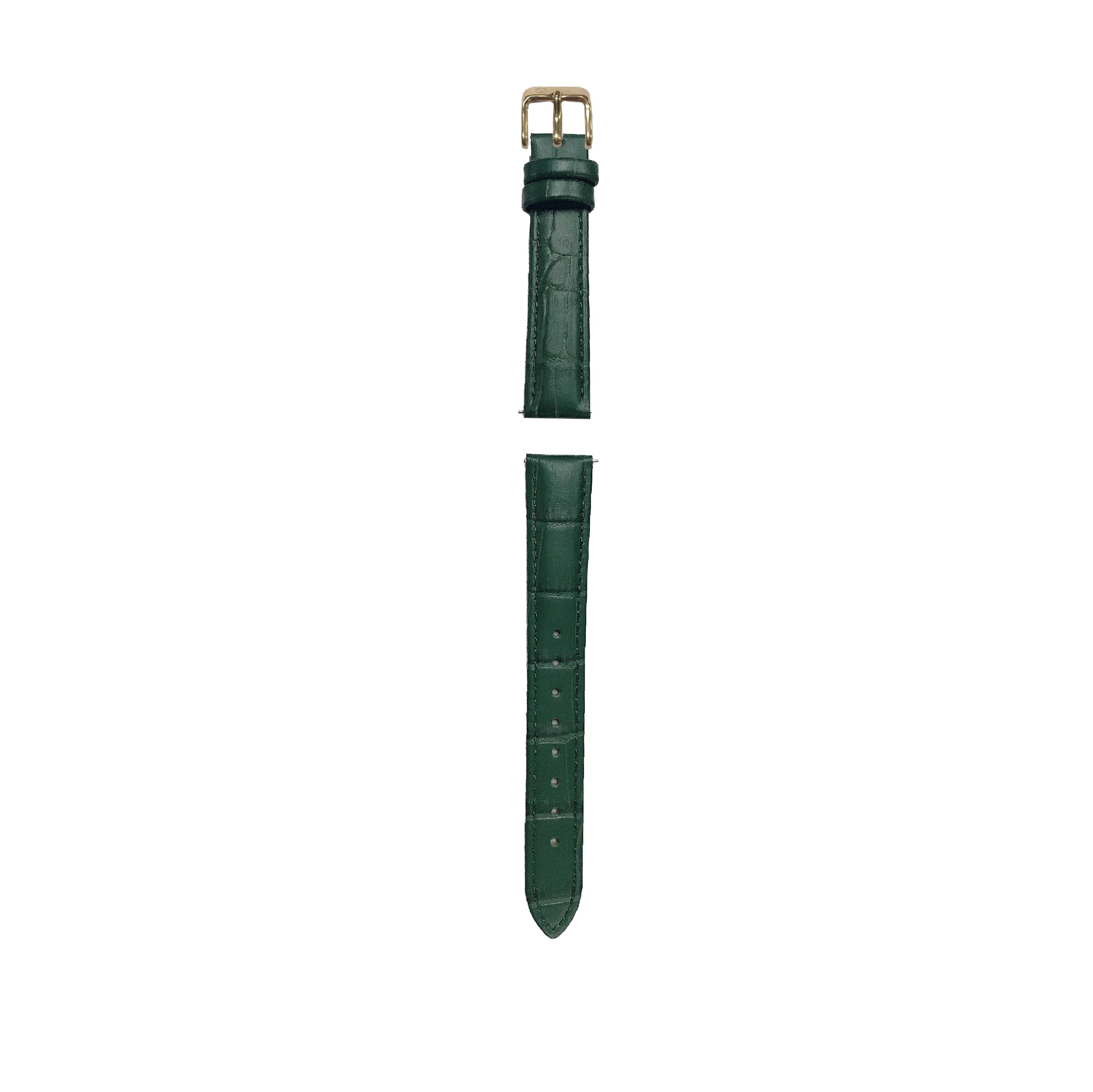 Sydney Watch Band – Green Leather Strap With Gold-Tone Buckle
