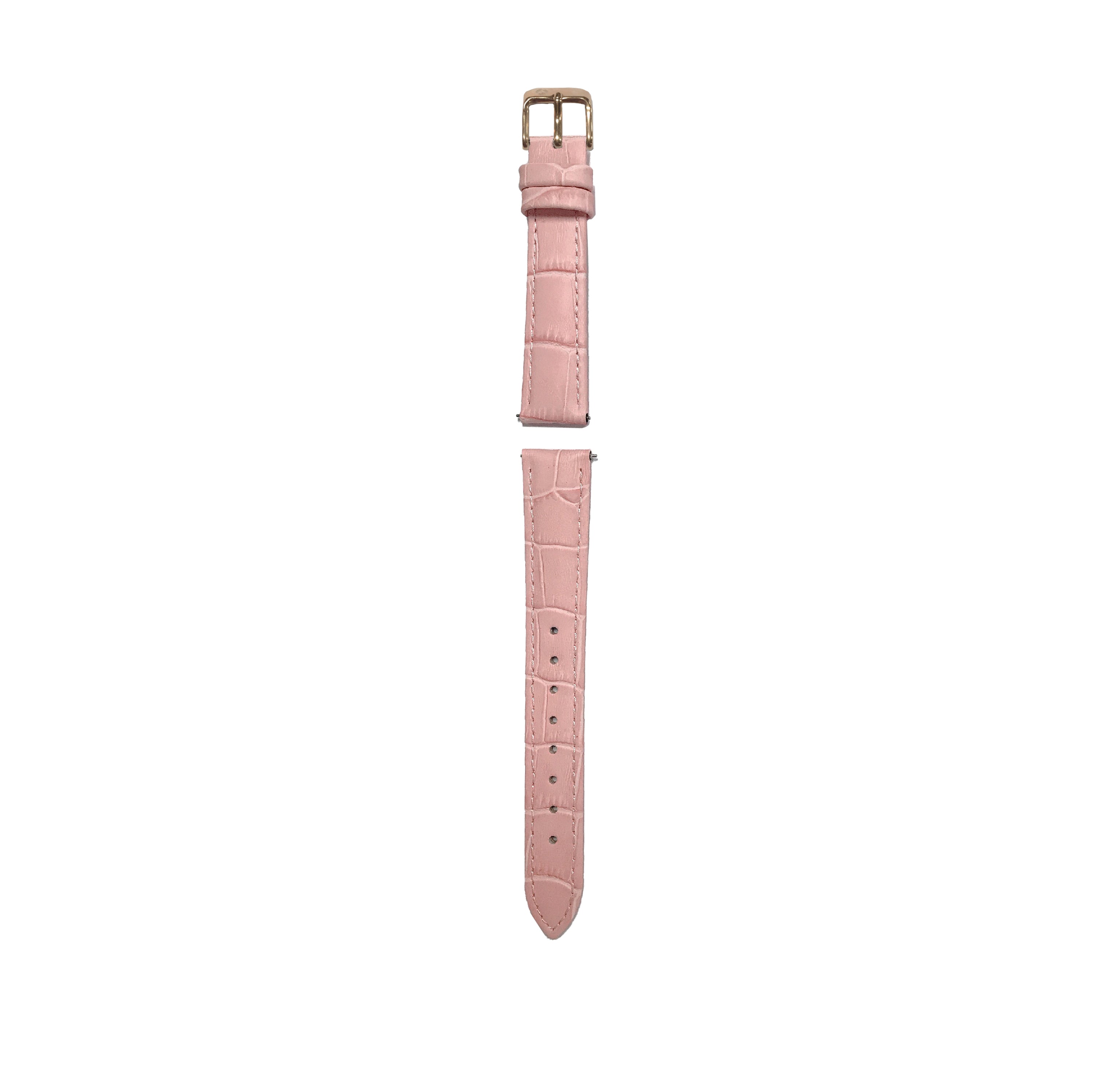 Sydney Watch Band – Pink Leather Strap With Rose-gold-Tone Buckle