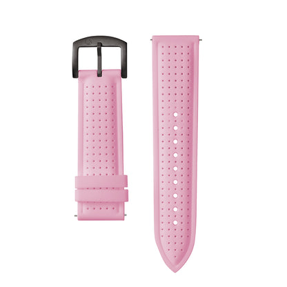 Raglan Digital Square Unisex Tide Watch – Black Case, Black Dial & Pink Silicone Strap