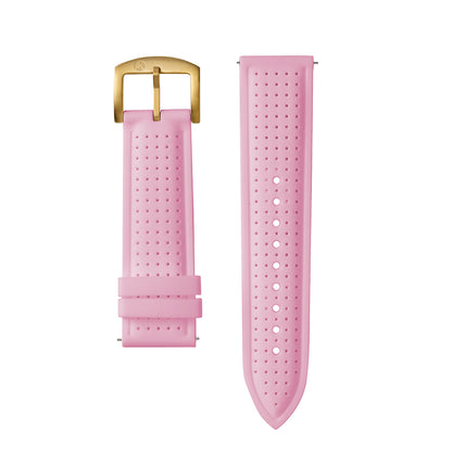 Raglan Digital Tide Watch Set – Gold Case White & Pink Silicone Strap