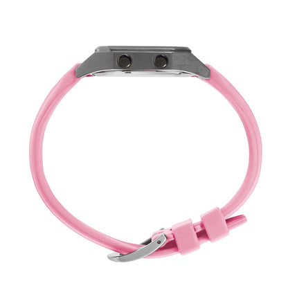 Raglan Digital Tide Watch Set – Gun Metal Case, White & Pink Silicone Strap