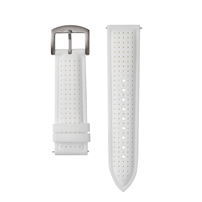 Raglan Digital Tide Watch Set – Gun Metal Case, White & Pink Silicone Strap