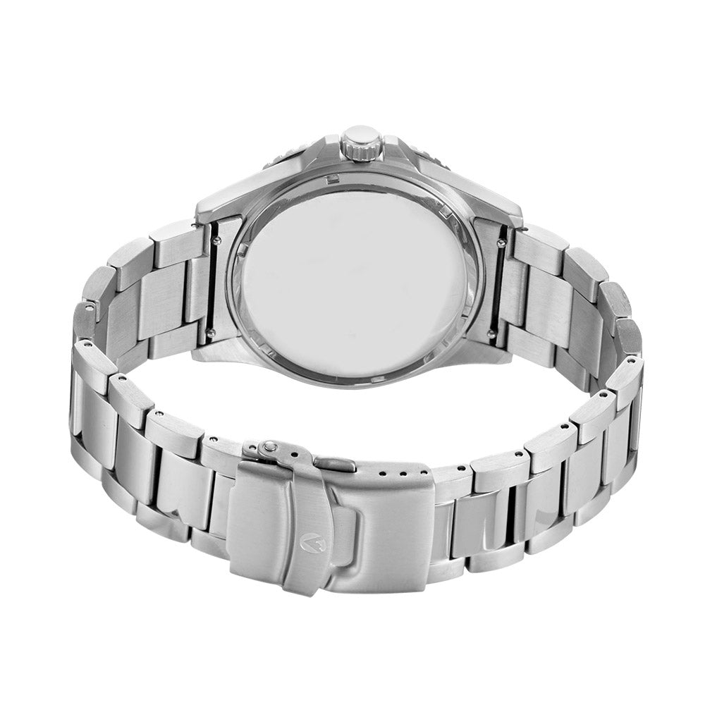 Prince Analogue Date Watch – Black Dial, Silver-Tone Case & Bracelet
