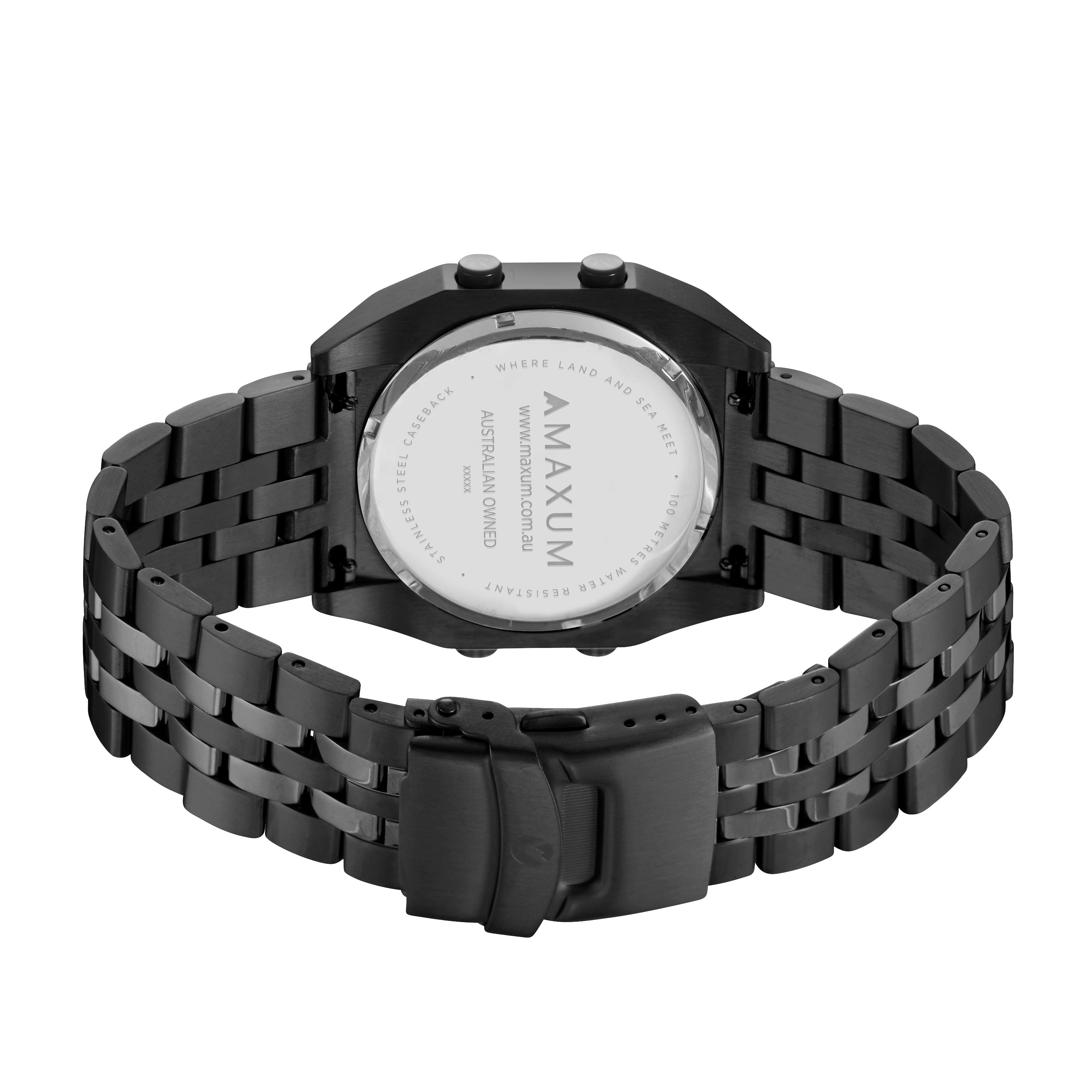 Raglan Black Set - Includes Black Bracelet Tide Watch and Black Silicone Strap