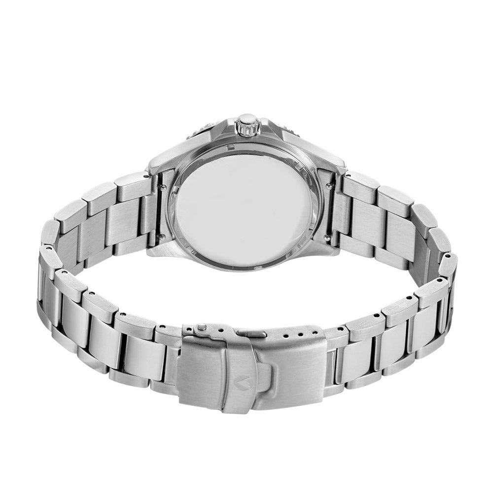 Liberty Ladies Analogue Date Watch – White Dial With Silver-Tone Case & Bracelet