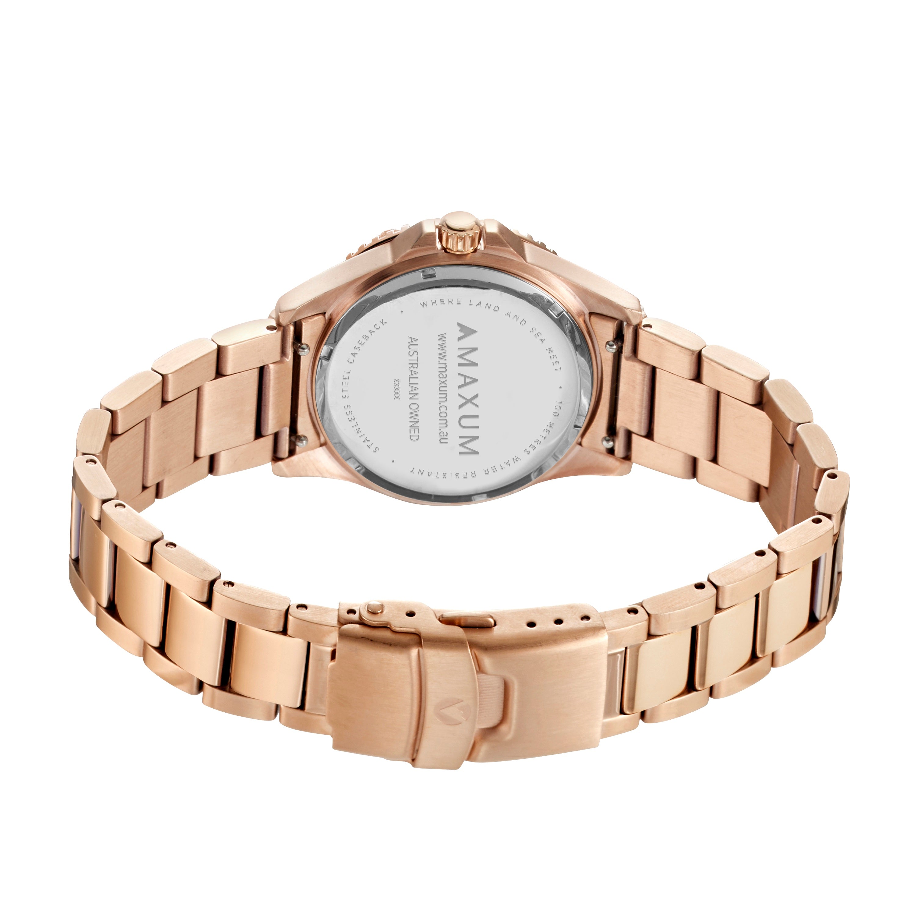 Liberty Ladies Analogue Date Watch – Rose Gold Case, White Dial & Rose Gold Bracelet