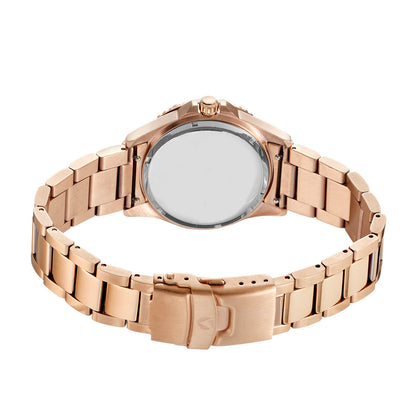Liberty Ladies Analogue Date Watch – Rose Gold Case, White Dial & Rose Gold Bracelet