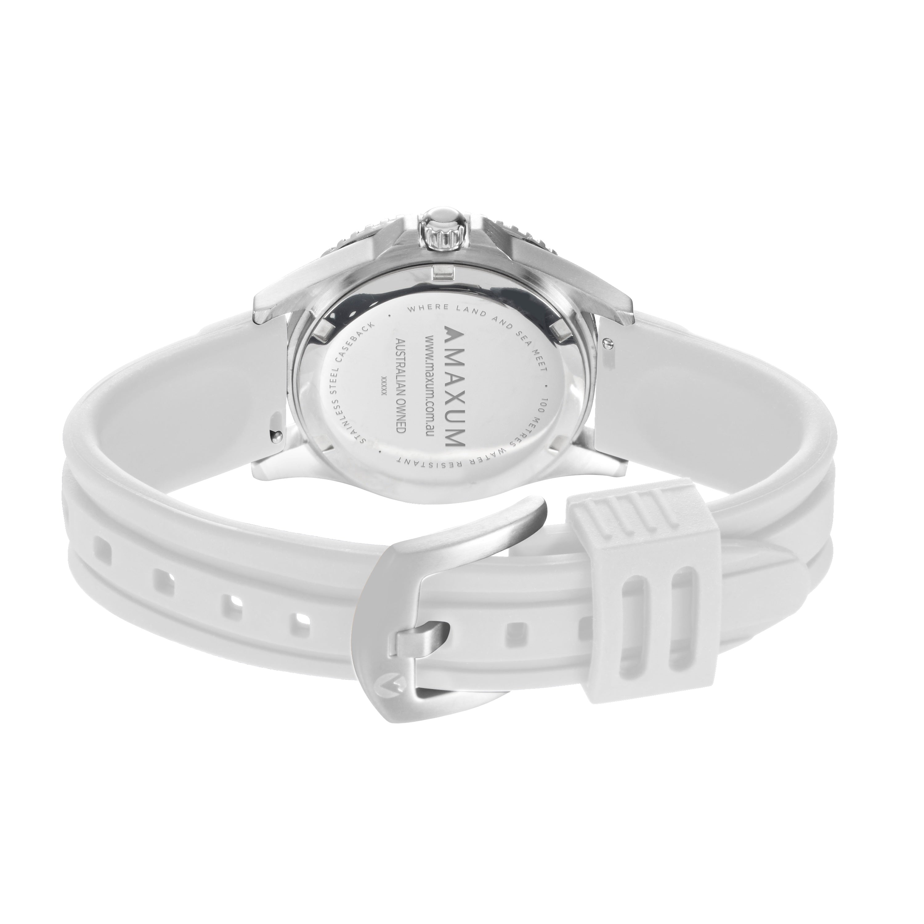 Liberty Ladies Analogue Date Watch – Silver-Tone Case, White Dial & White Silicone Strap