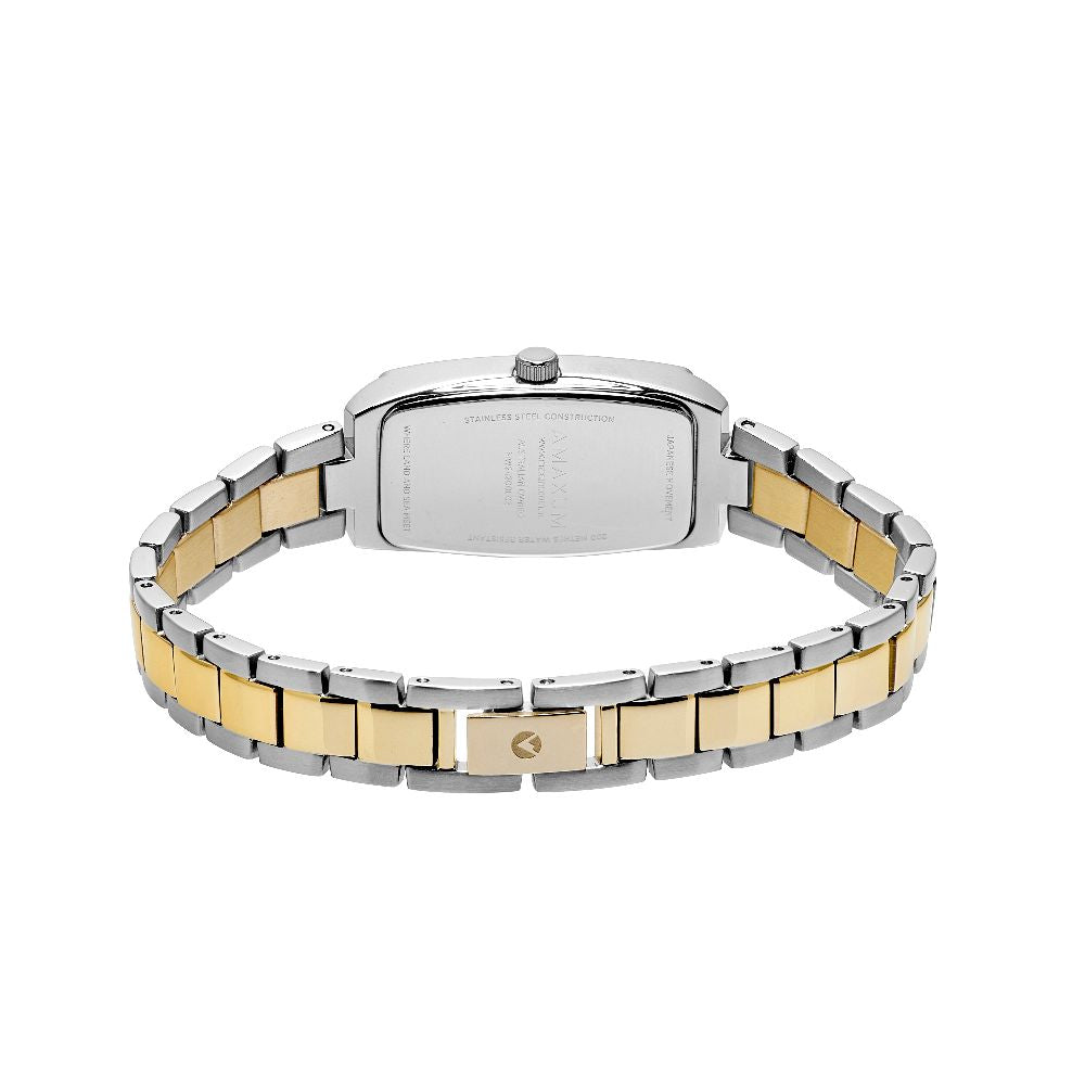 Fanta Re-Issue Analogue Rectangular Watch – Silver Tone Case, White Dial & Duo Tone Bracelet