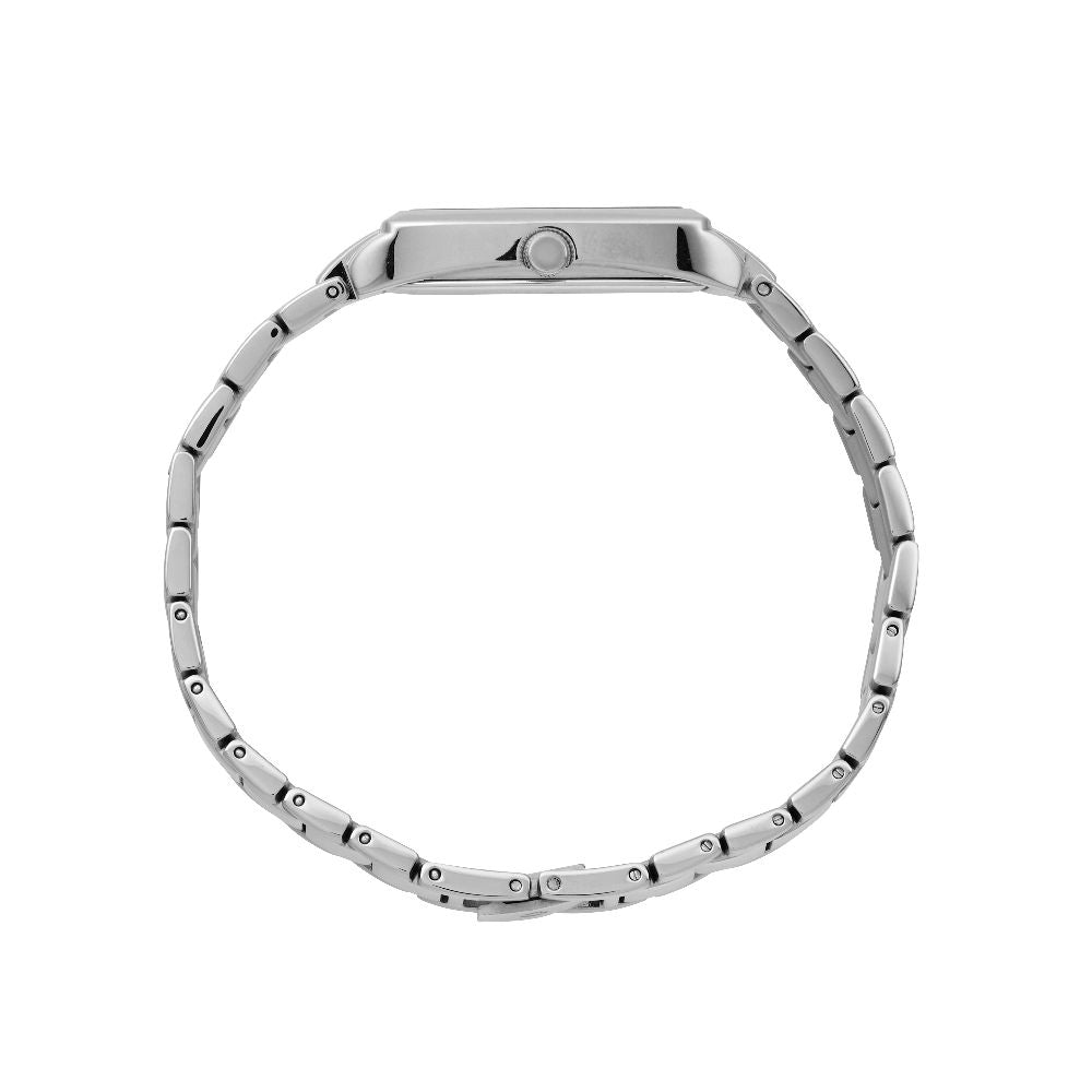 Fanta Re-Issue Analogue Rectangular Watch – Silver Tone Case, White Dial & Duo Tone Bracelet