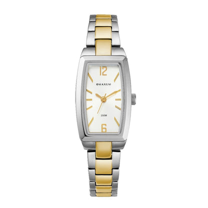 Fanta Re-Issue Analogue Rectangular Watch – Silver Tone Case, White Dial & Duo Tone Bracelet