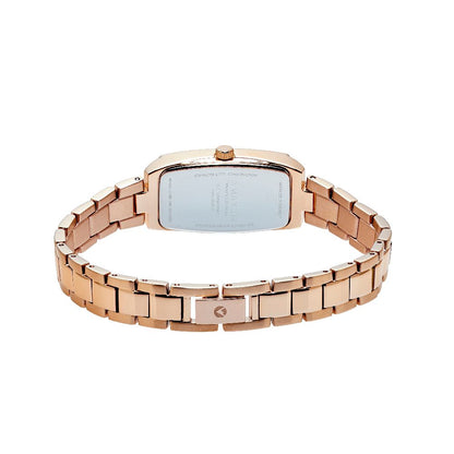 Fanta Re-Issue Analogue Rectangular Watch – Rose Gold Case, White Dial & Rose Gold Bracelet