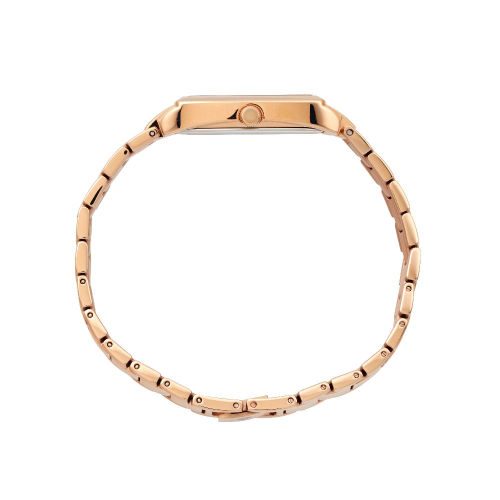 Fanta Re-Issue Analogue Rectangular Watch – Rose Gold Case, White Dial & Rose Gold Bracelet