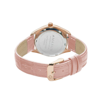 Sydney Crystal-Embellished Analogue Watch  – Rose Gold Tone Dial, Rose Gold Tone Case & Blush Leather Band