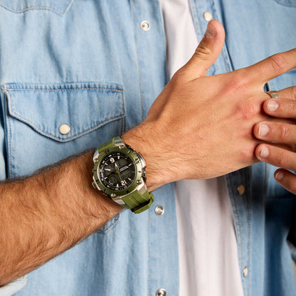 Maverick Green Analogue Digital Watch