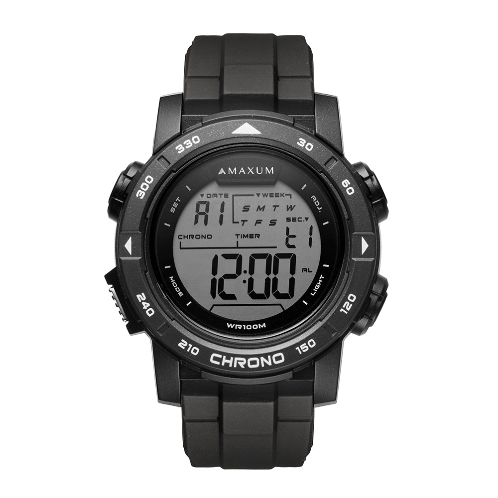 Maxum Basalt Black Digital Watch