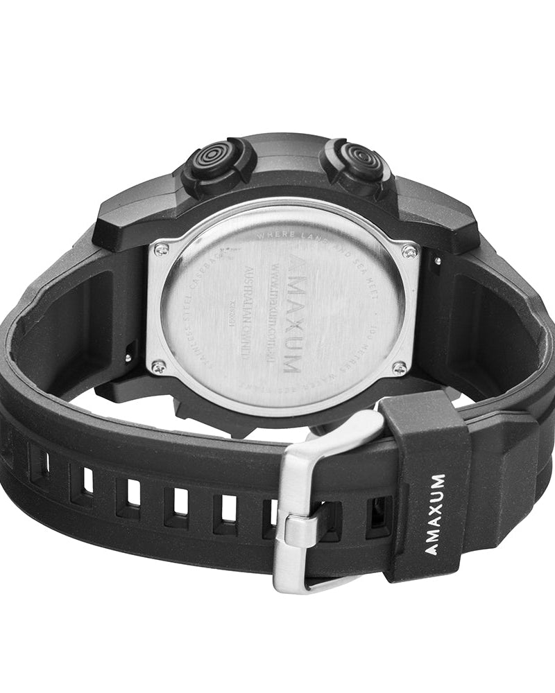 Maxum Basalt Black Digital Watch on a white background