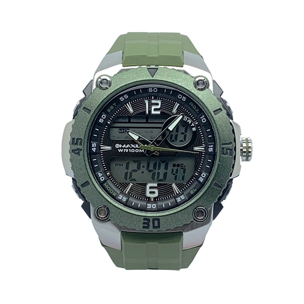 Maverick Green Analogue Digital Watch