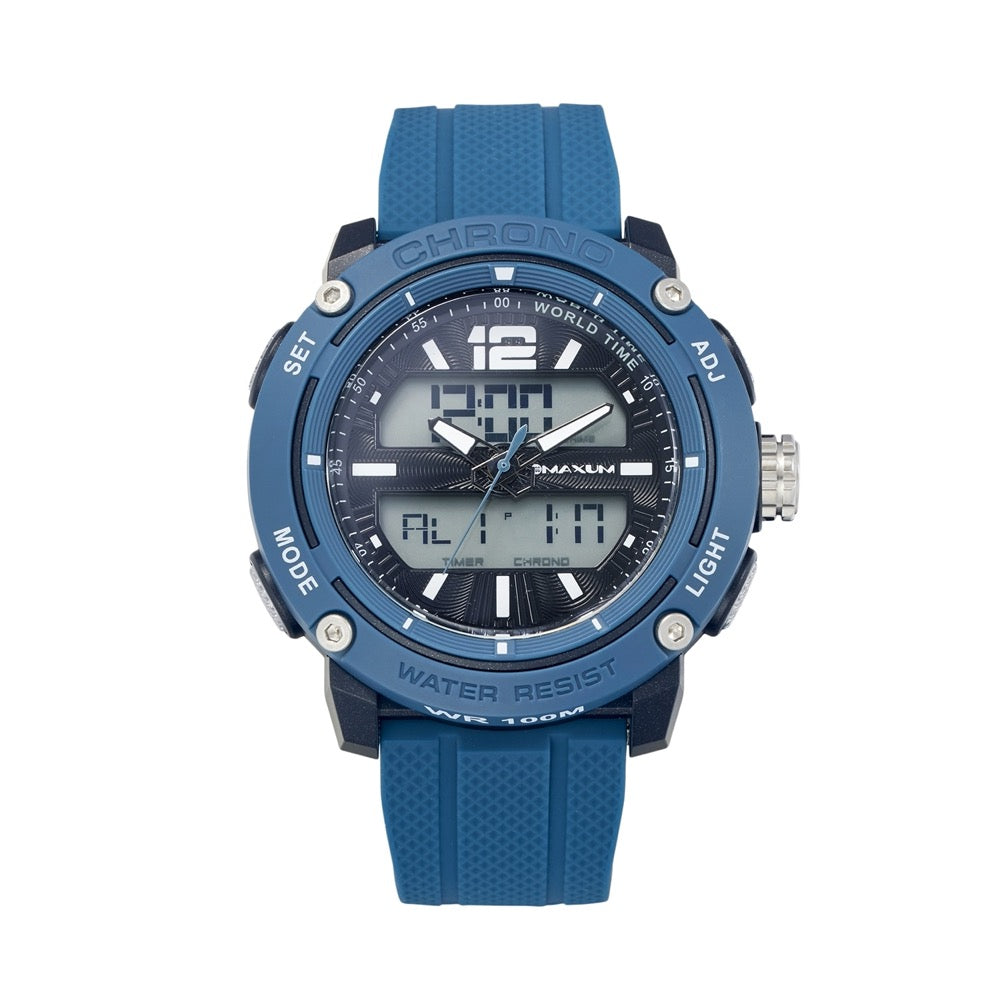 Conquest Blue Analogue Digital Watch