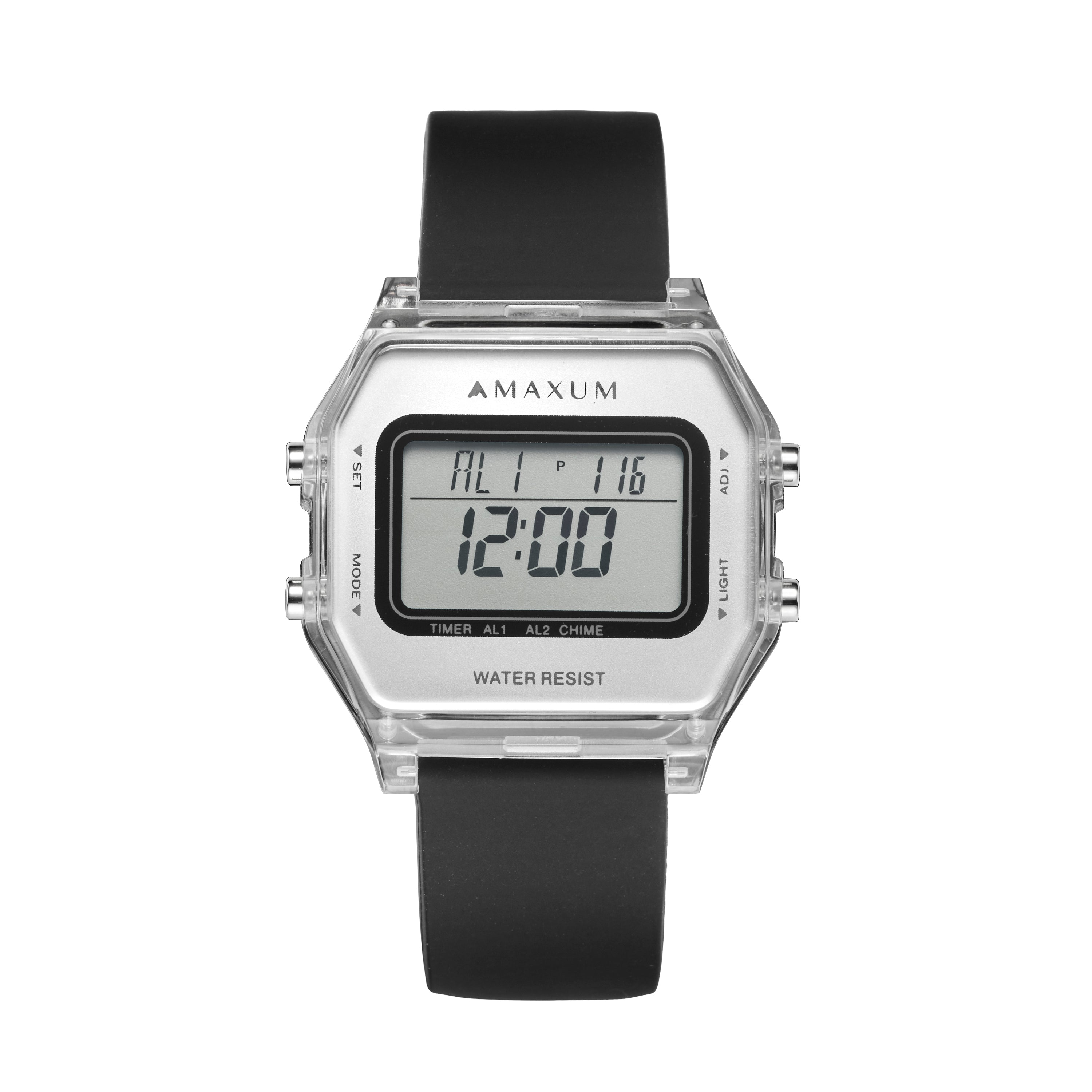 Tour Octagonal Black Digital Watch