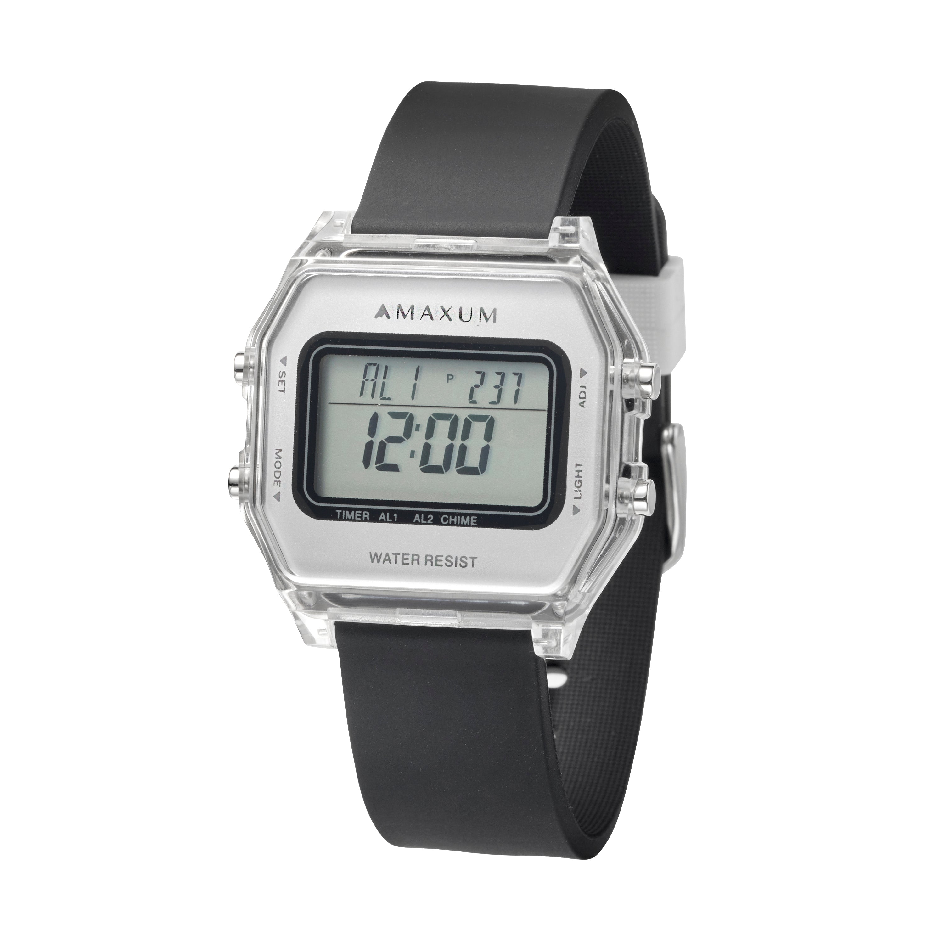 Tour Octagonal Black Digital Watch