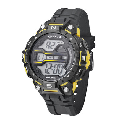 Pioneer Black and Yellow Digital Watch