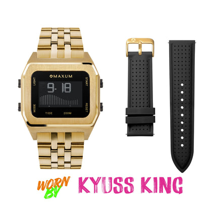 Kyuss King Raglan Unisex Tide Gold Set - Includes Gold Tide Watch and Black Silicone Strap