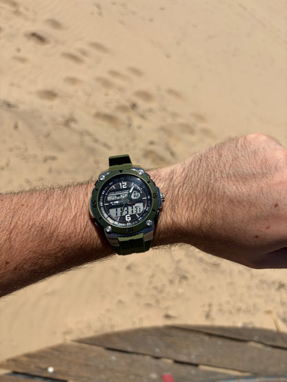 Maverick Green Analogue Digital Watch
