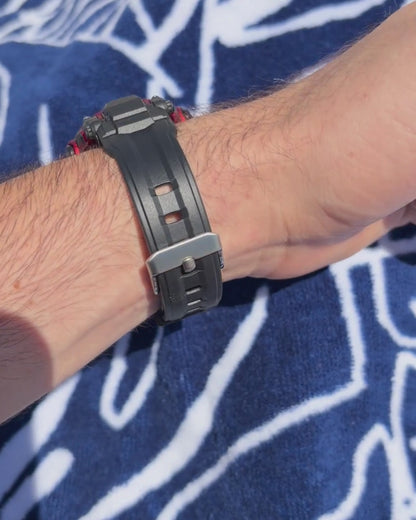 Surfari Black and Red Digital Watch