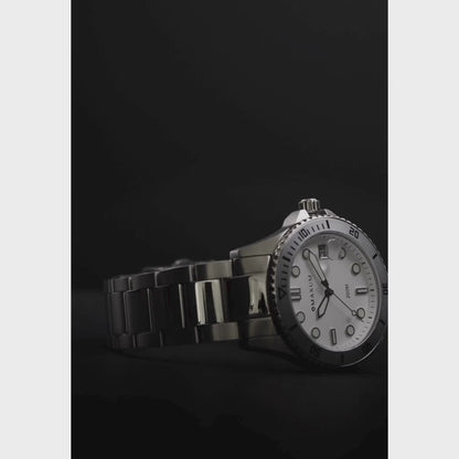Liberty Ladies Analogue Date Watch – White Dial With Silver-Tone Case & Bracelet